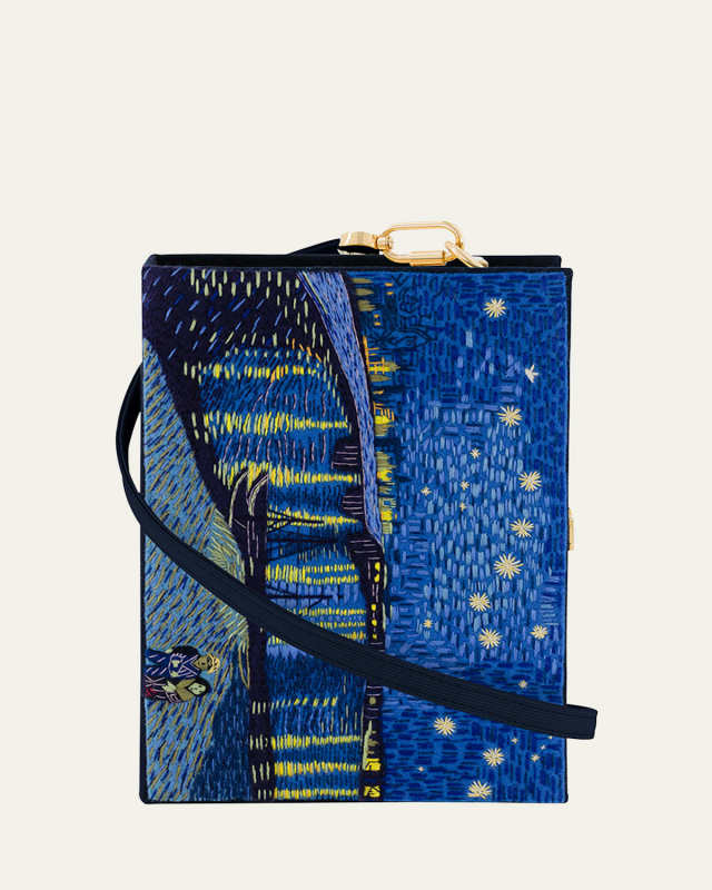 The Starry Night by Van Gogh Book Clutch Bag